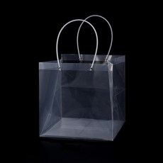 Mihwabujang PVC 塑膠 花束 花盆 植物 禮物 蛋糕 包裝 透明 長款 大型 購物袋 09 方形 超大尺寸, 單一顏色, 10個