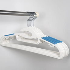 LIVING&DO 多功能塑膠衣架, 20個, 藍色