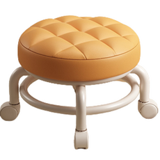 우아담 바퀴달린 현관 신발밴치 스툴, 오렌지, 1개