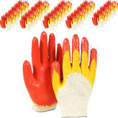 Top & Glove Hwang 雙層塗層手套雙手套組, 100套, 黃色+紅色