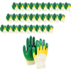 탑앤글러브 청이중 코팅 장갑 양손 세트, 노랑 + 초록, 100세트