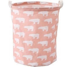 클레어라 다용도 빨래 바구니, 핑크 북극곰