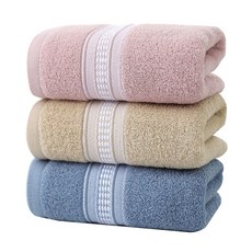 Answer 飯店毛巾浴巾 3件組 A, 1套, 粉紅色, 黃色, 藍色