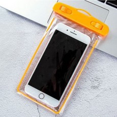 MJ 海外旅行 水上活動 防遺失 夜光 螢光 防水袋, 橘色, 1個