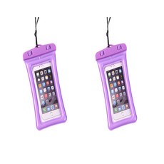 MJ 馬卡龍氣囊觸控水上樂園防水袋, 2個, 紫色