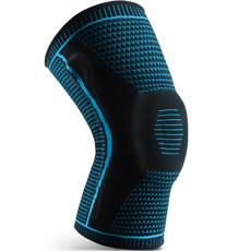 심플리앤 스포츠 3D 압박 다리 무릎 패드 보호대 블루, 1개