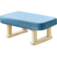 HyperPlanet 原木布藝矮凳 腳凳, 藍色