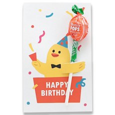 生日小雞糖果裝飾包裝標籤, 100個, 混合顏色