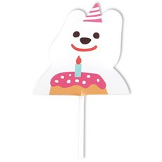 草莓蛋糕熊軟糖裝飾包裝標題, 100個, 混合顏色