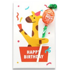 生日長頸鹿糖果裝飾包裝標籤, 100個, 混合顏色