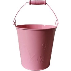 鮮豔色彩鐵製籃子花盆, 粉紅色