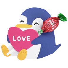 企鵝糖果裝飾包裝吊牌, 100個, 藍色