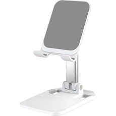 봄봄리빙 접이식 스탠드 탁상용 휴대폰 홀더, 화이트, 1개