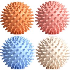 Clairla 按摩球4件組, 粉紅色 + 藍色 + 橘色 + 白色, 1套