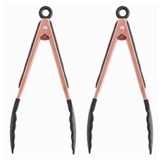 Seven Kitchen 玫瑰金單一矽膠夾 2件組, 黑色, 1套