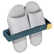 우무 욕실 슬리퍼 걸이 벽걸이형, 그린, 1개