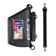 自行車雨中騎行斜背包手機防水包, 黑色, 1個