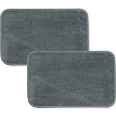 粉彩可水洗地墊 2入, 炭灰色