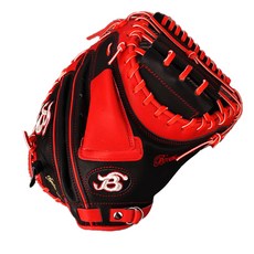 Brother Pro 特別訂製 捕手手套 BSBR-02, 黑色 + 紅色, 1個