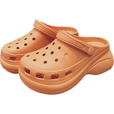 SILVERS 女款厚底增高水陸兩用涼鞋, 橘色, 250~255