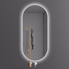 모디어 LED 조명 타원형 무프레임 비정형 거울 직렬형 5700k 700 x 1000 mm, 백색