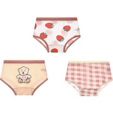 Aippum 女童用泰迪熊網眼三角內褲3件組 C52