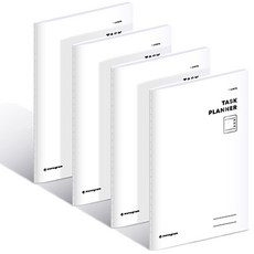 Monogram 1 MONTHS待辦事項筆記本 4入 MG0021, 純白