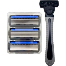 비즈온 남성용 여행 면도기 + 3p 면도날 세트, 1세트