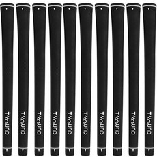 T-YOND 女用圓形高爾夫球桿握把 10入, 黑色, 10個