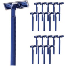 Bejion飯店旅行用一次性不鏽鋼刮鬍刀 藍色, 20件, 1個