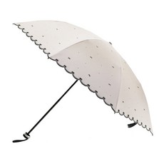 VOGUE 緞帶刺繡遮光塗層苗條陽傘 MPVGP50002