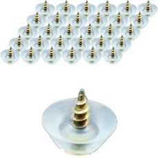 Salz螺絲式防滑家具腳墊 低 15mm 100入, 透明