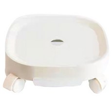 요롬코롬 사각 이동식 화분 받침대, 베이지, 1개