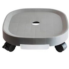 可愛方形移動式花盆架, 灰色