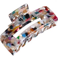 수스다 셀룰로오스 10cm 빅사이즈 사각 스퀘어마블링 올림머리 헤어집게핀 헤어핀 4172