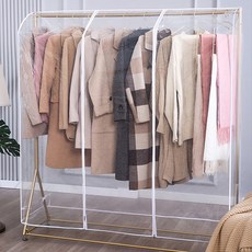 衣物衣架拉鍊式衣套 半透明, 1件, 1個