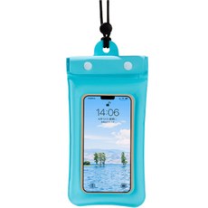 MJ彩色手機防水包, 淺藍色, 1個