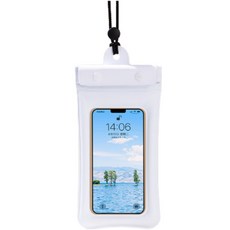 엠제이 컬러 휴대폰 방수팩, 화이트, 1개
