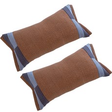 SARANG YEGAM 棉質拼接蕎麥枕 2入, 棕色+棕色, 1組