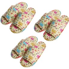 KS MALL 雙層墊棉質室內拖鞋, MF191 大象, 3個