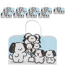 Maket Gamseong 可愛小狗禮物袋 10入, 果凍狗疊疊樂