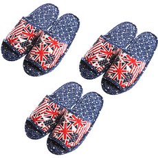 雙層軟墊棉質室內拖鞋, MF189 英國, 3個