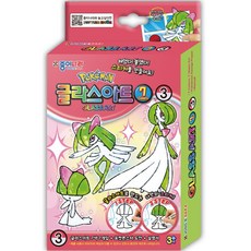 JONG IE NARA 迷你寶可夢玻璃彩繪 3, 1套, 7色