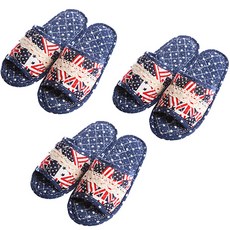 KSmall 女款棉質印花室內拖鞋, MF172 英國, 3組