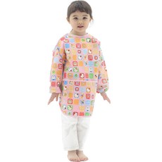 plie 兒童長袖圍裙防水罩衫