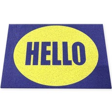 HuamMakes 咖啡廳 餐廳 玄關 戶外 Kitsch風 線圈門墊, Hello