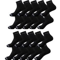 PGA투어 남성용 골프 쿠션 단목양말 20족 세트 PGA투어-17, 블랙, 20개