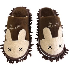 POTEGAR 棕色兔子清掃拖鞋, 1個, 棕色