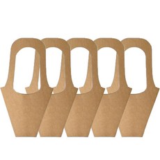 Mihwabujang 精美牛皮紙花卉花束花盆植物禮品包裝盒提袋 02 中, 單一顏色, 5個