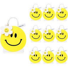 인디케이 해피 스마일 기프트백 10p + 텍 10p + 스티커 10p 세트, 화이트, 1세트
